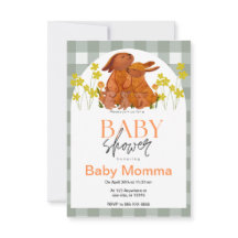 Invitación de Baby Shower de conejo