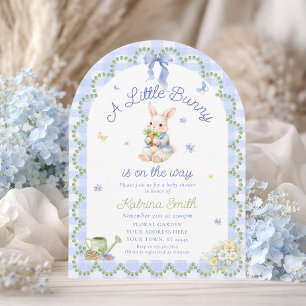 Invitación de Baby Shower de Conejo Bonito a Cuadr