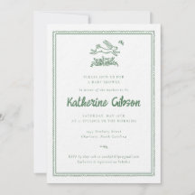 Invitación de baby shower de conejo Bunny