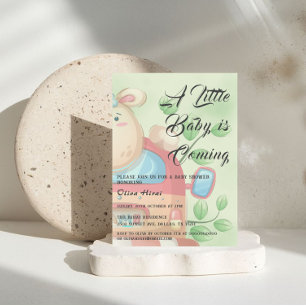 Invitación de Baby Shower de Corderito Adorable