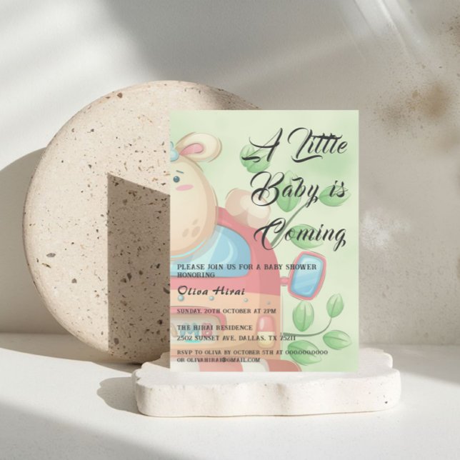 Invitación de Baby Shower de Corderito Adorable (Subido por el creador)