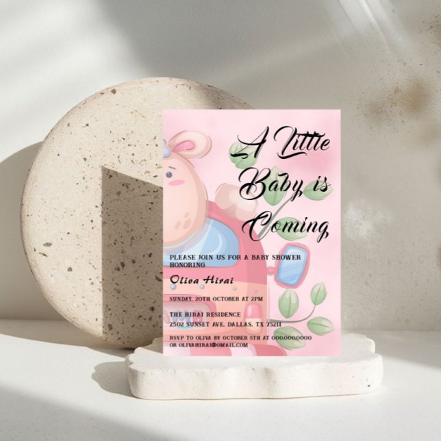 Invitación de Baby Shower de Corderito Adorable (Subido por el creador)