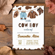 Invitación de Baby Shower de Cowboy Wild Rodeo Occ