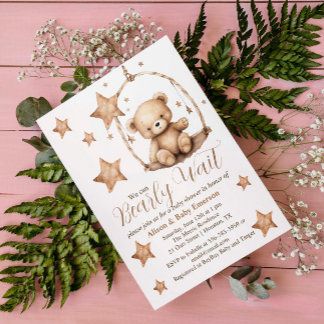 Invitación de Baby Shower de cradle "Apenas podemo