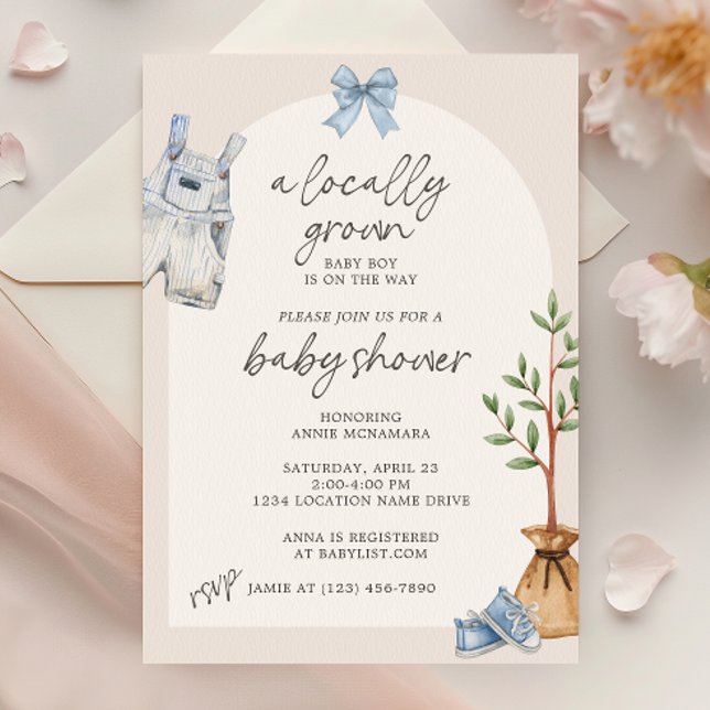 Invitación de Baby Shower de crecimiento local (Subido por el creador)
