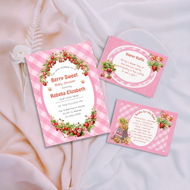 Invitación de Baby Shower de Cuadro Rosa Dulce de  (Subido por el creador)
