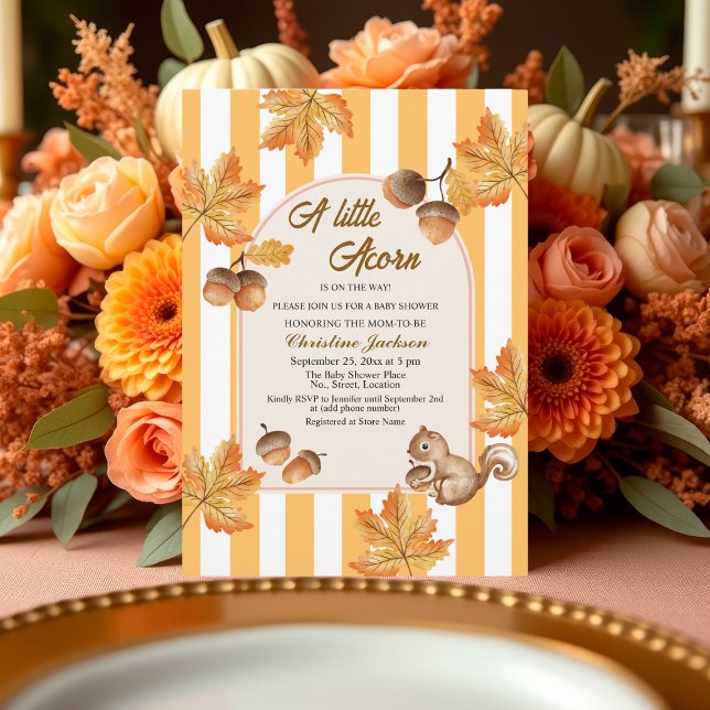 Invitación de Baby Shower de cuadros de otoño de u (Subido por el creador)