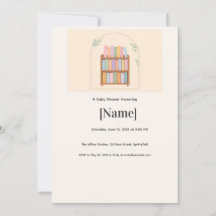 Invitación de baby shower de cuento editable