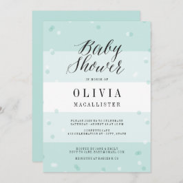 Invitación de Baby Shower de Cute Confetti Aqua St