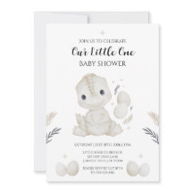 Invitación de Baby Shower de Dinosaurio que Empoll