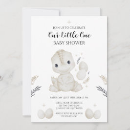 Invitación de Baby Shower de Dinosaurio que Empoll
