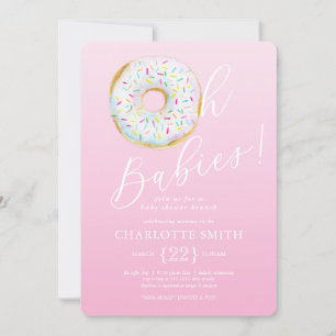 Invitación de Baby Shower de Donut Multiples