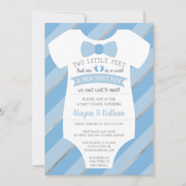 Invitación de Baby Shower de dos pies pequeños, em