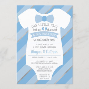 Invitación de Baby Shower de dos pies pequeños, em