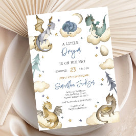 Invitación de Baby Shower de Dragón