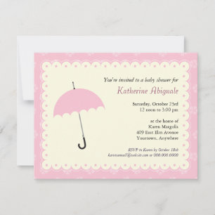Invitación de Baby Shower de encaje de vieira