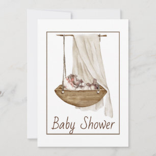 Invitación de Baby Shower de época