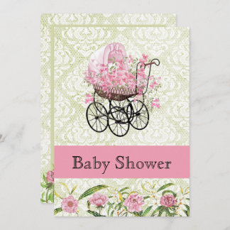 Invitación de Baby Shower de época