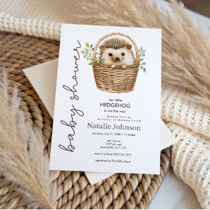 Invitación de Baby Shower de Erizo Pequeño Dulce y