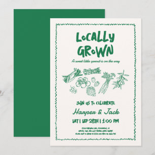 Invitación de baby shower de estilo dibujado a man
