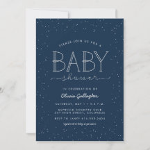 Invitación de baby shower de estrella