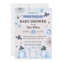 Invitación de Baby Shower de Fantasma con Acuarela