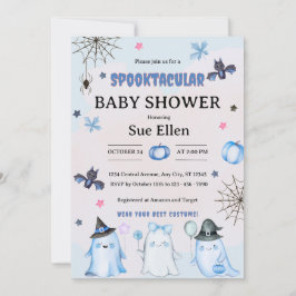 Invitación de Baby Shower de Fantasma con Acuarela