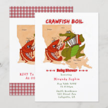 Invitación de Baby Shower de Fiesta de Cangrejos d