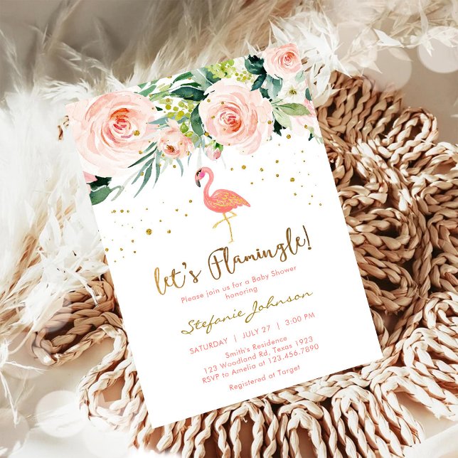 Invitación de Baby Shower de Flamenco Vamos (Subido por el creador)