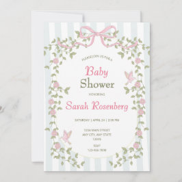 Invitación de Baby Shower de Flores de Acuarela Ro