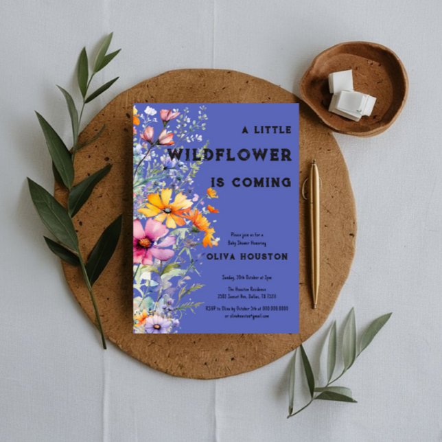 Invitación de Baby Shower de Flores Silvestres (Subido por el creador)
