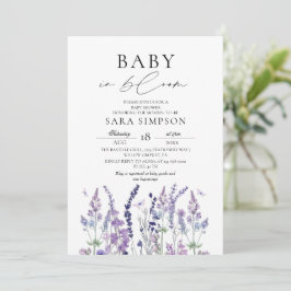Invitación de Baby Shower de flores silvestres Bab