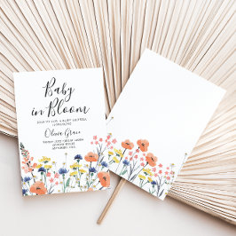 Invitación de baby shower de flores silvestres Bab