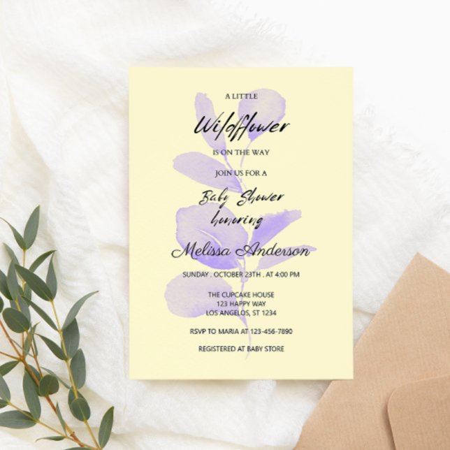 Invitación de baby shower de flores silvestres boh (Subido por el creador)