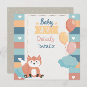 Invitación de Baby Shower de Foxes