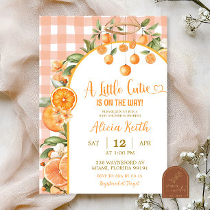 Invitación de Baby Shower de Frutas Cítricas de Ve