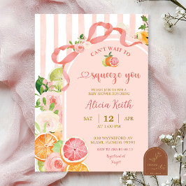 Invitación de Baby Shower de Frutas Cítricas de Ve
