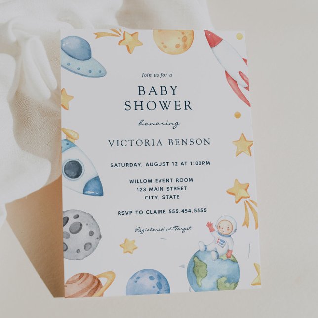 Invitación de Baby Shower de fuera de este mundo (Subido por el creador)