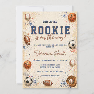 Invitación de Baby Shower de Fútbol Americano para