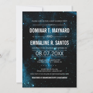 Invitación de Baby Shower de Galaxy