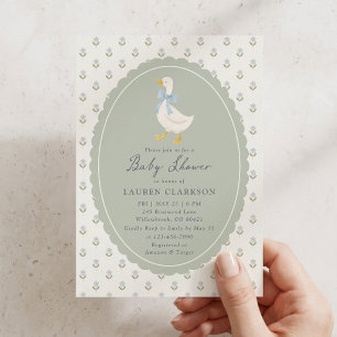 Invitación de Baby Shower de Ganso de Cuento de Ha