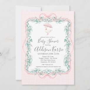 invitación de baby shower de ganso sureño elegante