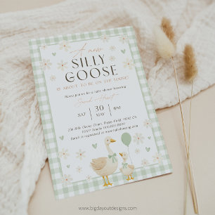 Invitación de Baby Shower de Ganso Verde. Ginebra