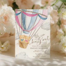 Invitación de Baby Shower de Gemelos 'Apenas Podem