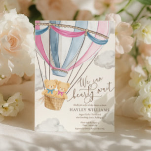 Invitación de Baby Shower de Gemelos 'Apenas Podem