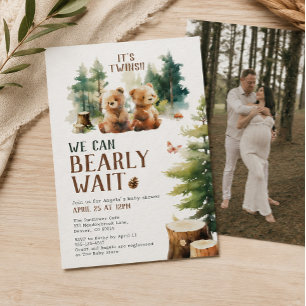 Invitación de Baby Shower de Gemelos 'Apenas Podem