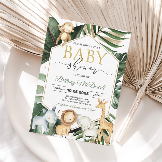 Invitación de Baby Shower de género neutral Wild o (Subido por el creador)