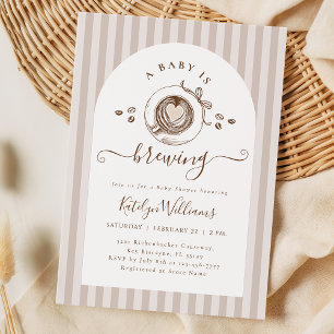 Invitación de baby shower de género neutro con tem