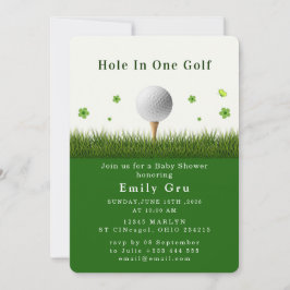 Invitación de Baby Shower de Golf