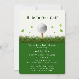 Invitación de Baby Shower de Golf